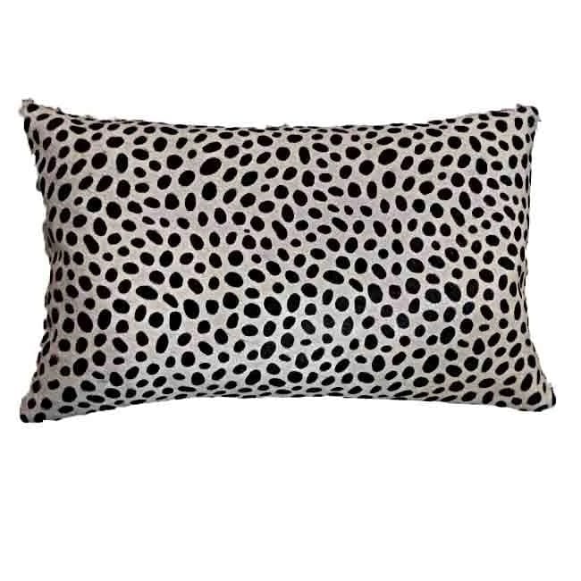 Cheetah Print on White Cowhide Accent Pillows 22" x 13" - Your Western Decor