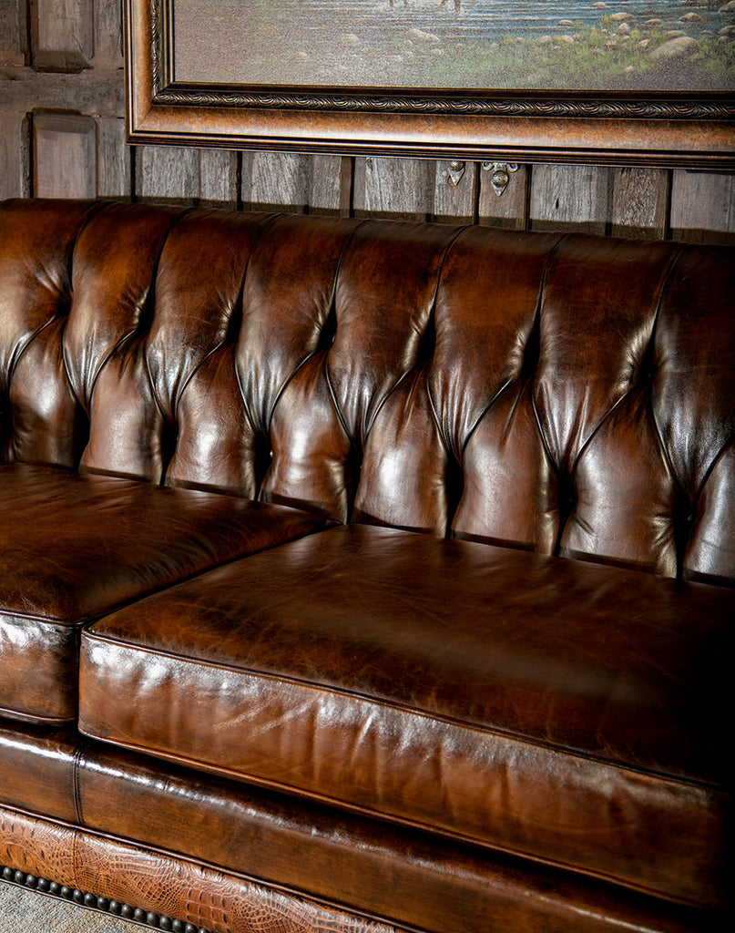 American made Chester Leather Sofa - Your Western Decor