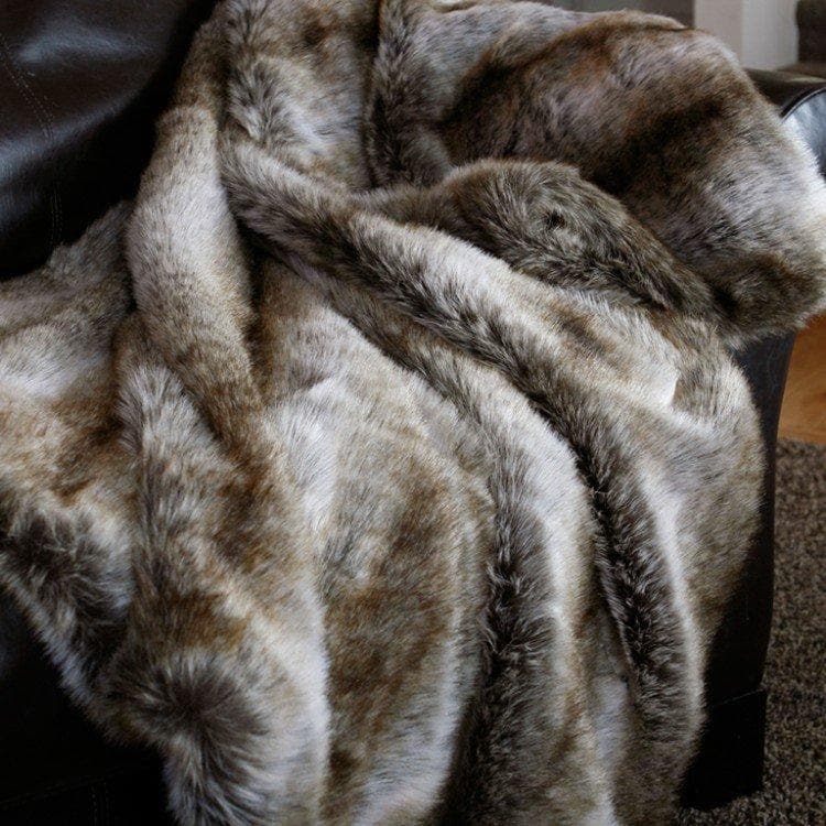 Luxury faux fur chinchilla throw blanket. Your Western Decor