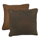 Dark Faux Leather Suede Euro Sham - Your Western Decor