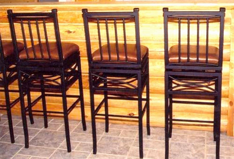 Classic Rustic Armless Bar Chair made to order in the USA - Your Western Decor