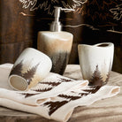 Pine tree embroidered bathroom towels set - Your Western Decor