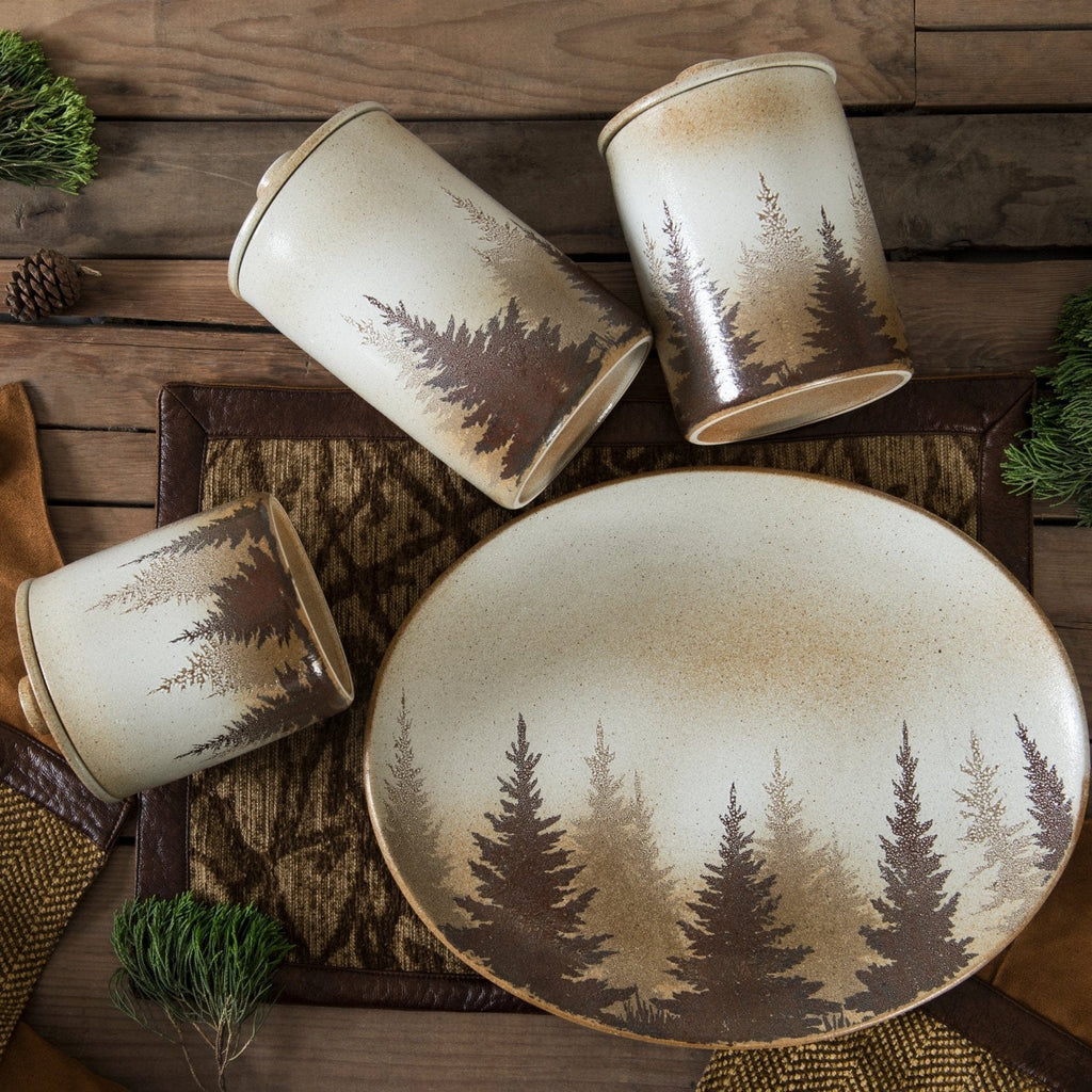 Clearwater Pines Plates and Canisters from HiEnd Accents