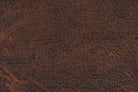 Distressed colt coffee faux leather swatch. Your Western Decor