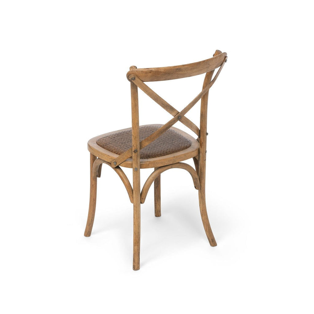 Oak Cross Back Dining Chair - Your Western Decor