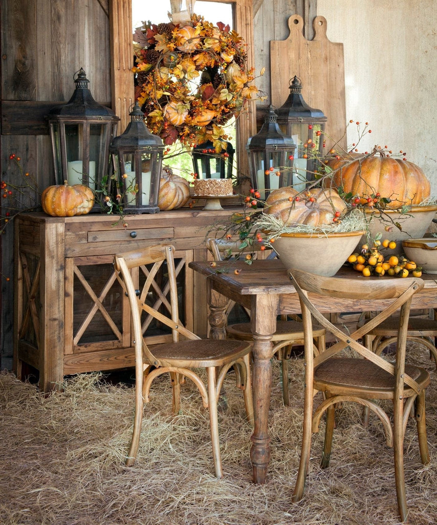 Fall farmhouse rustic dining room setting - Your Western Decor
