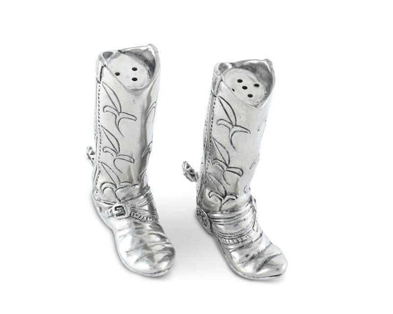 The Classic Cowboy Pewter Salt & Pepper Shakers - Your Western Decor