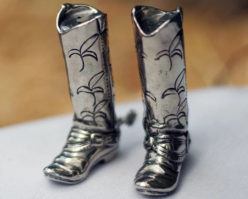 The Classic Cowboy Pewter Salt & Pepper Shakers - Your Western Decor