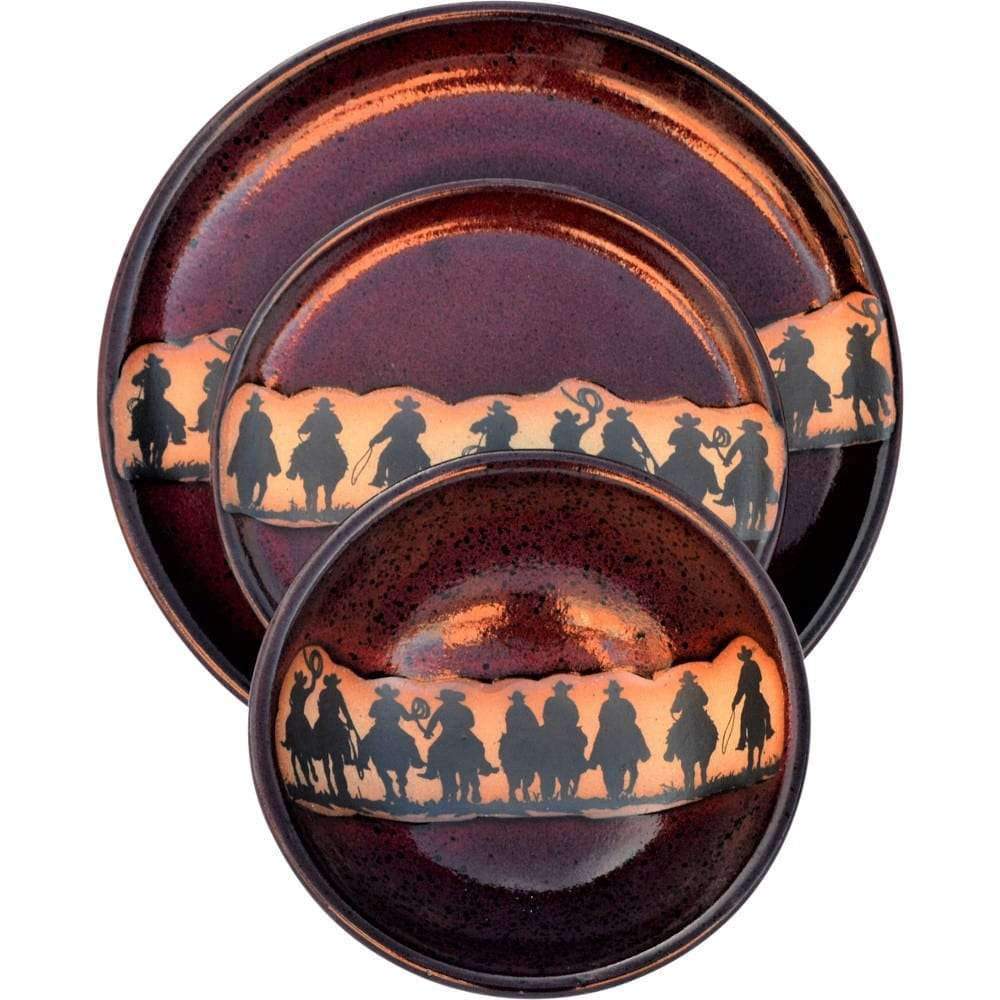 cowboys pottery dinnerware. Made in the USA. Your Western Decor
