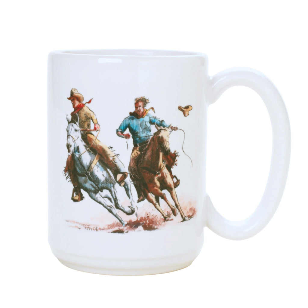 Cowboy Race Art Coffee Mug made in the USA - Your Western Decor