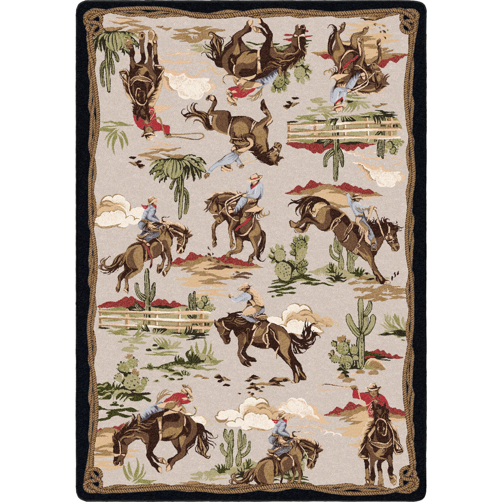 Cowboys & Broncs Western Area Rug made in the USA - Your Western Decor