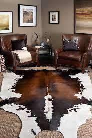 XL chocolate brown and white Brazilian Cowhide Rug - Your Western Decor