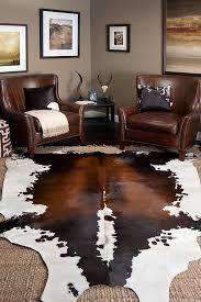 XL chocolate brown and white Brazilian Cowhide Rug - Your Western Decor