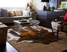 Brindle cowhide with white belly - Brazilian hide. Your Western Decor