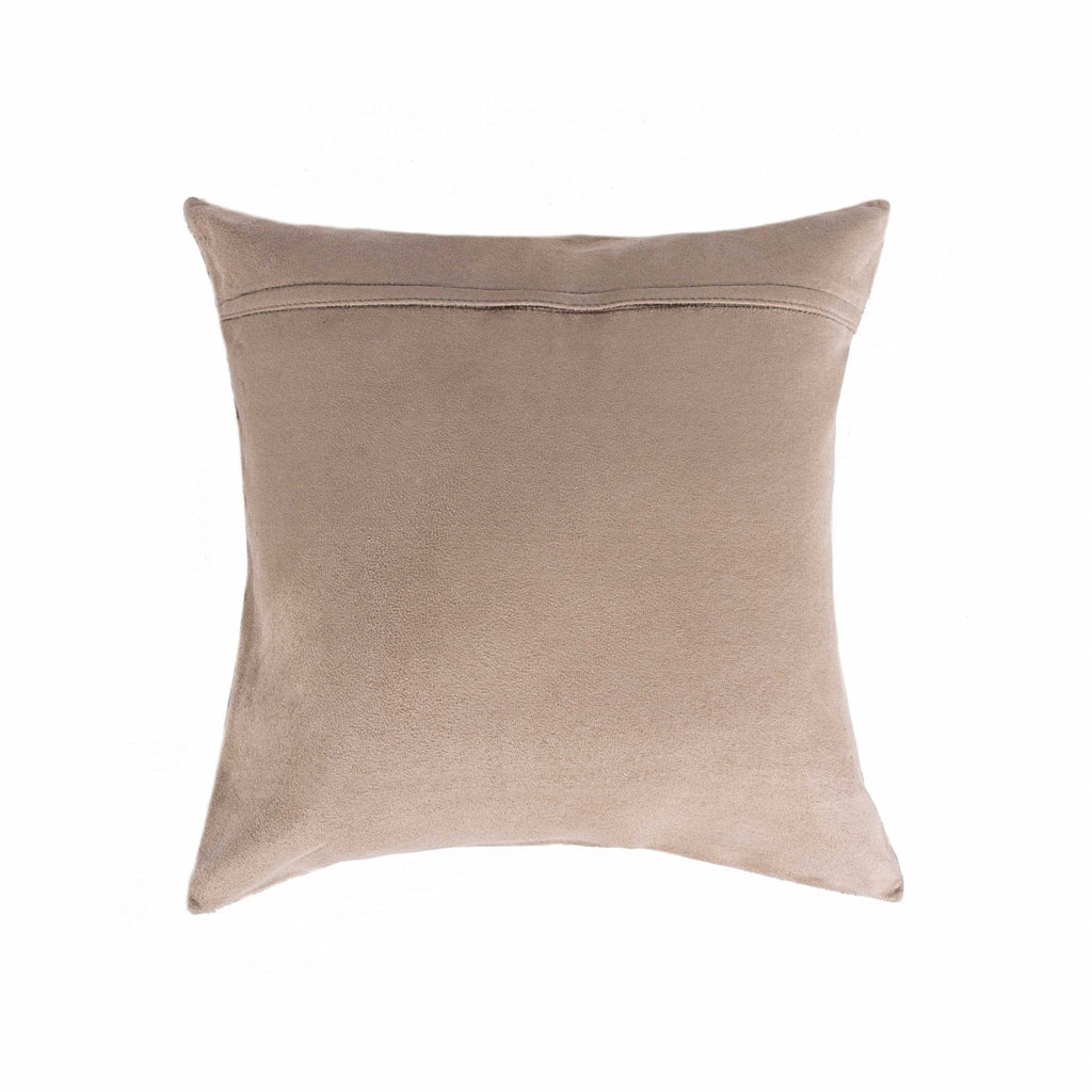 Cowhide pillows micro suede back with zipper closure - Your Western Decor