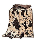 Cowhide print western throw blanket - Your Western Decor