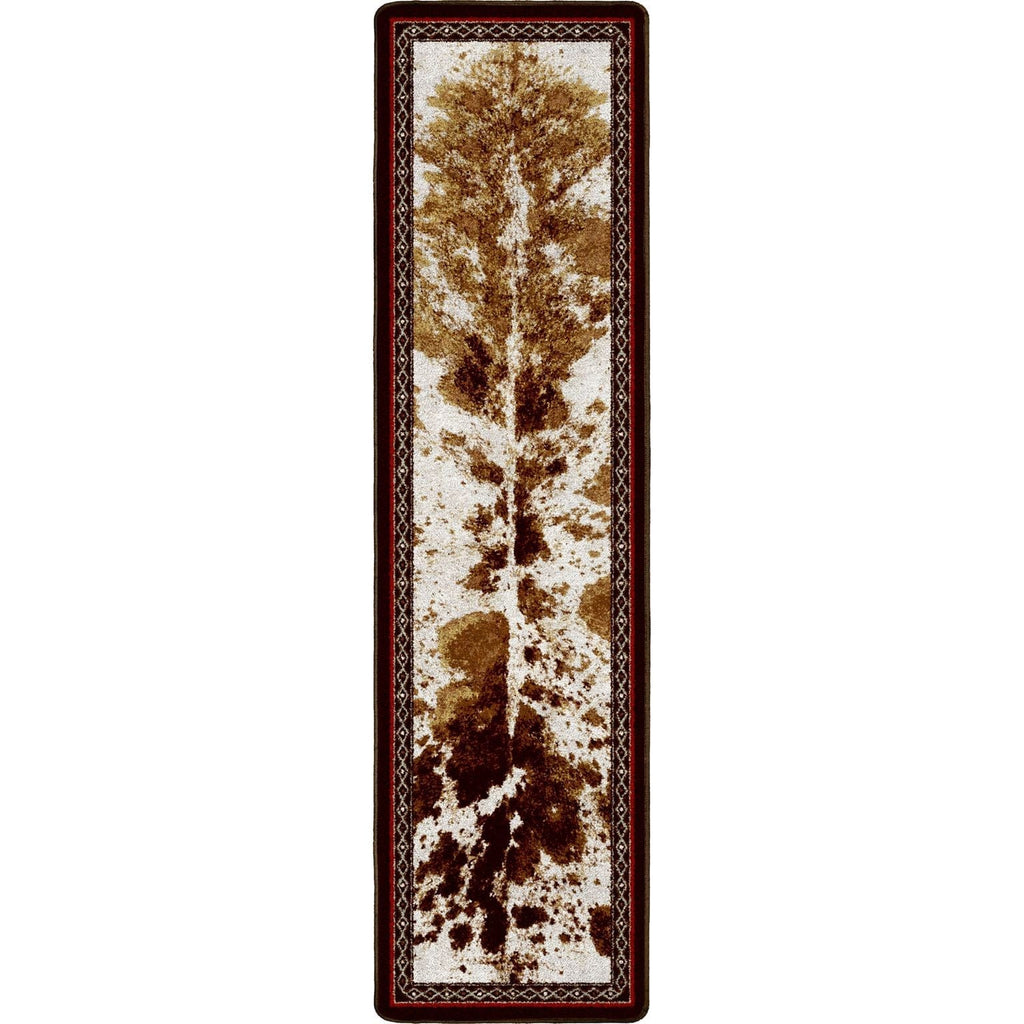 Cowhide Spotted Vaquero Western Floor Runner 2'x8' - Made in the USA - Your Western Decor