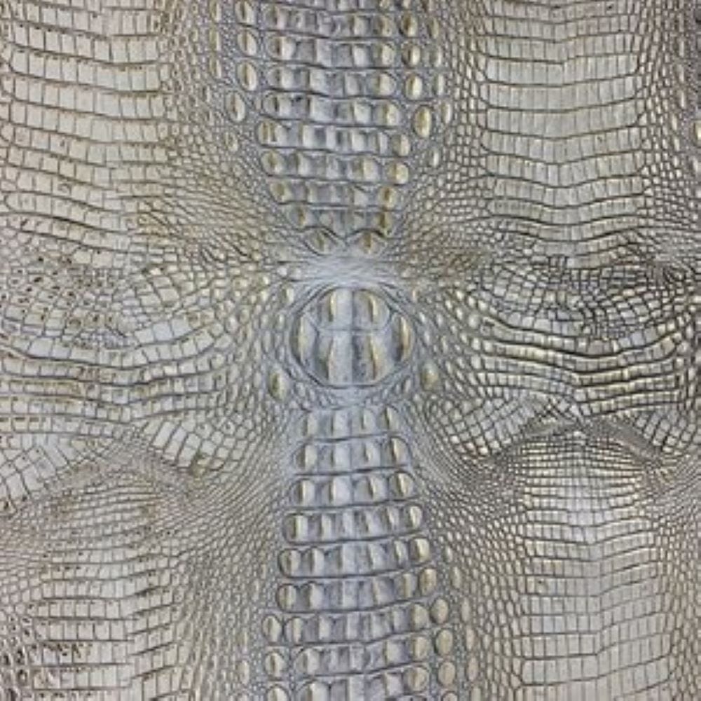 Croc Gold & White Embossed Leather - Your Western Decor