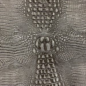 Croc Silver Grey Embossed Leather - Your Western Decor