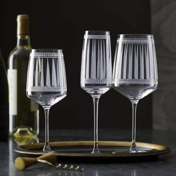 Crystal stemmed wine and champagne glasses. Your Western Decor