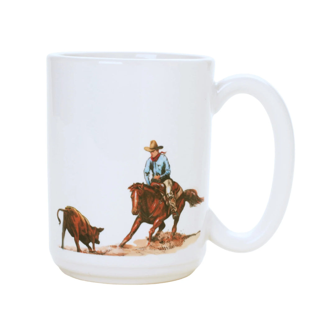 Cutting Horse Art Coffee Mug - Your Western Decor
