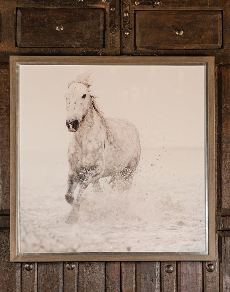 Running Dapple Framed Horse Print - USA made art - Your Western Decor