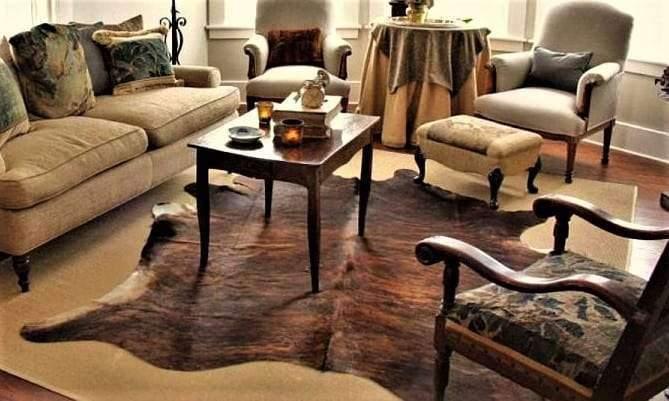 Brindle cowhide rug. Dark premium Brazilian cowhide. Free shipping. Your Western Decor