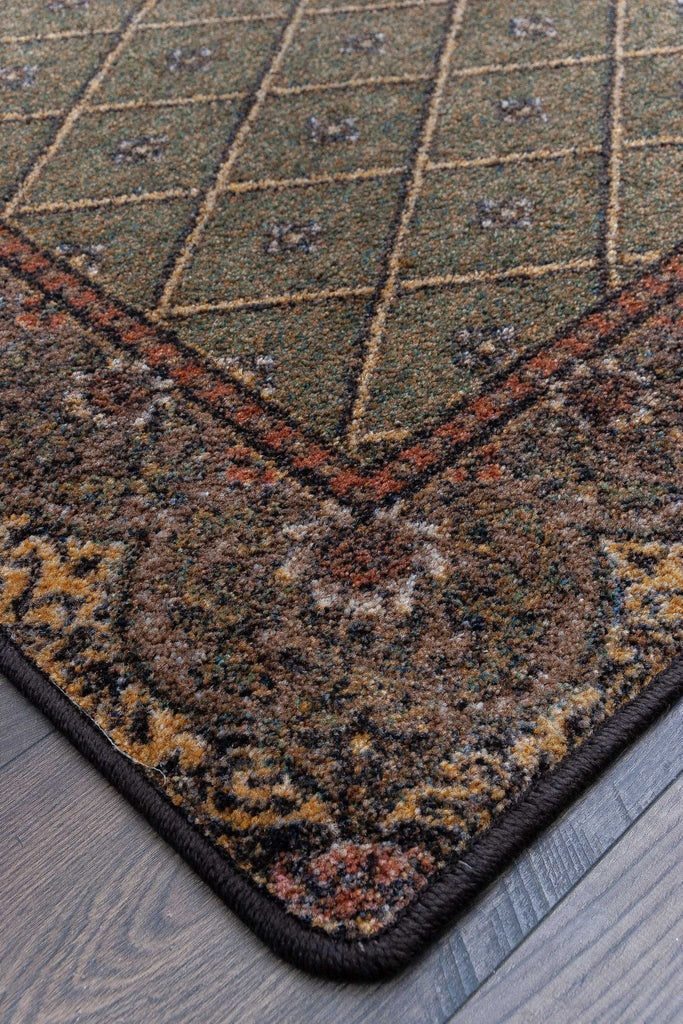 Diamond Meadows carpet corner detail - made in the USA - Your Western Decor