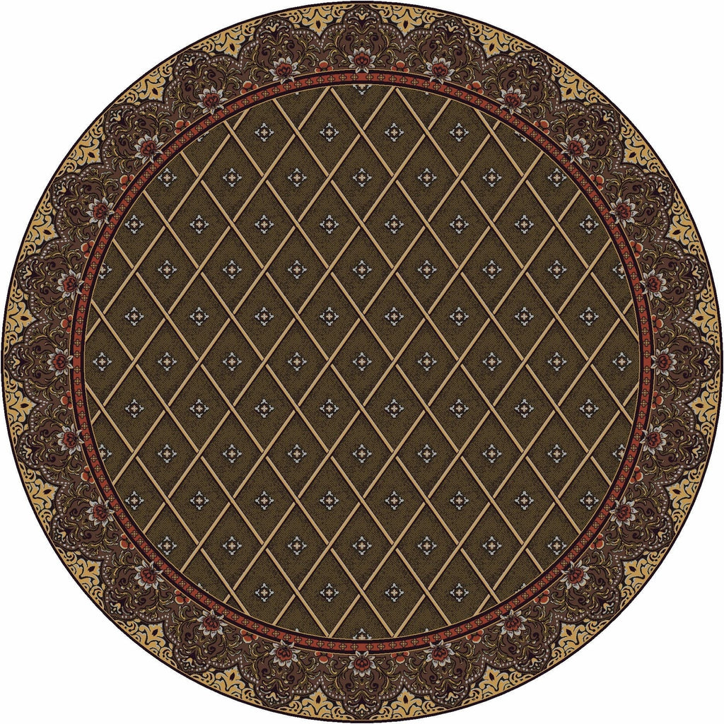 Diamond Meadows Round Area Rug made in the USA - Your Western Decor