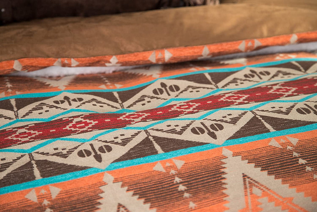 Diamond Sage Aztec Comforter Detail - Your Western Decor