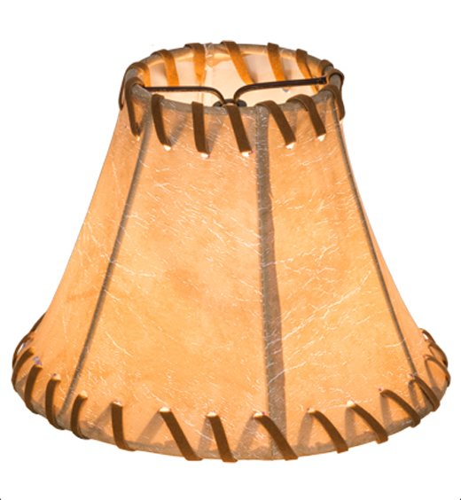 Distressed Faux Leather Lamp Shade 6" made in the USA - Your Western Decor