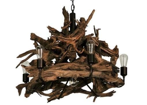 Rustic Driftwood Lodge Chandelier. 7 light - Made in the USA - Your Western Decor