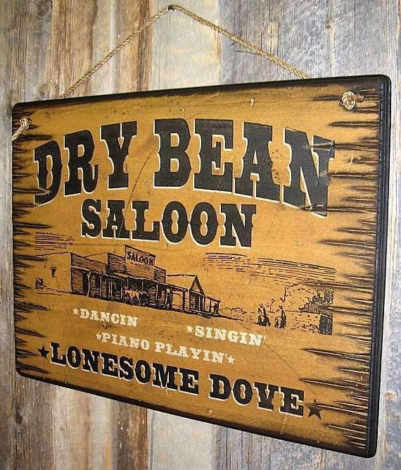 Dry Bean Saloon Wall Plaque handmade in the USA - Your Western Decor
