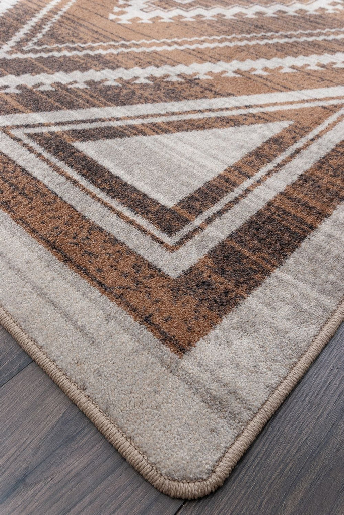 Earth Rim Shot Area Rug Corner Detail - Made in the USA - Your Western Decor