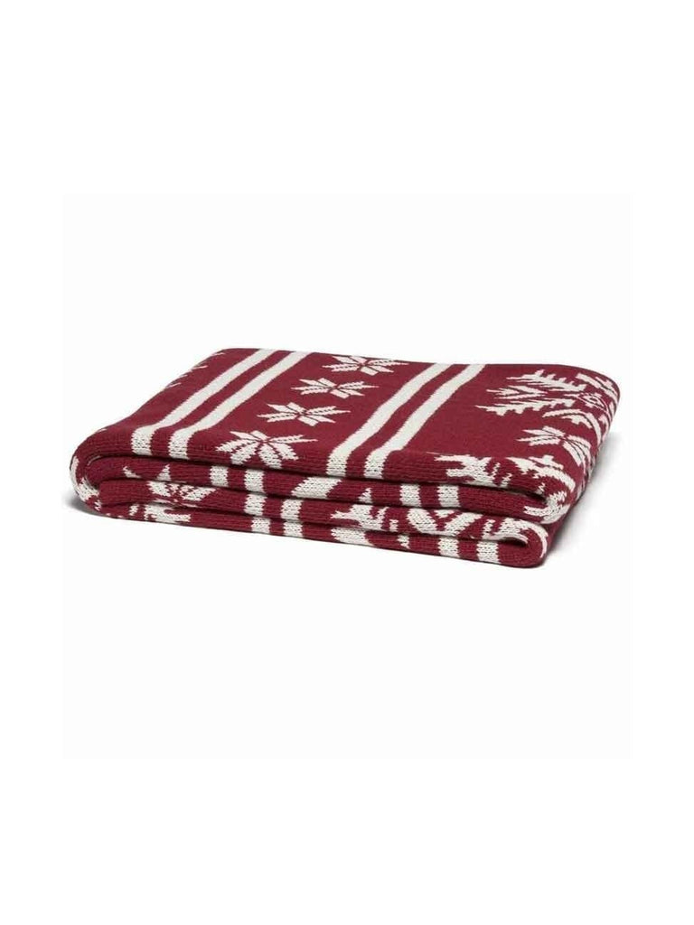 Reversible Eco West Red Woven Throw, recycled cotton, 50"x60". Made in the USA throw blanket. Your Western Decor