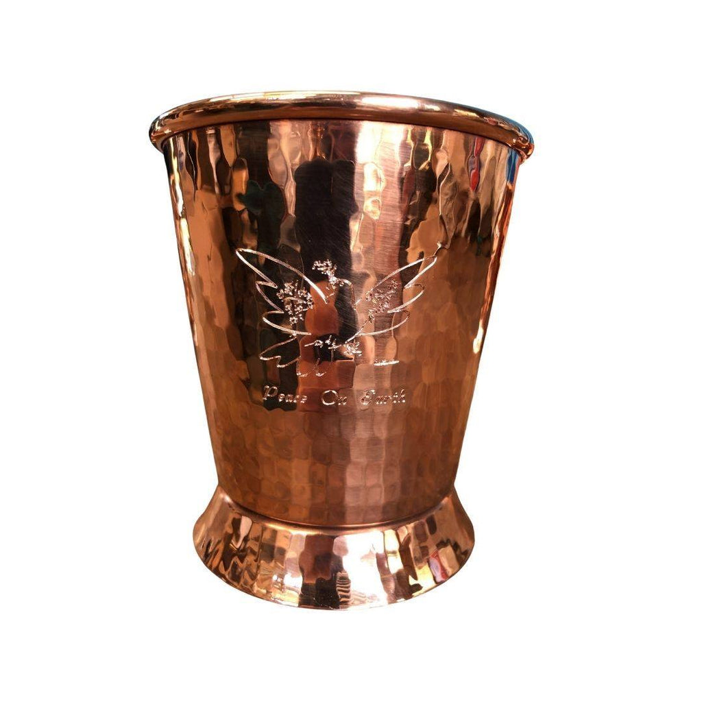 Peace on Earth Engraved Copper Eggnog Cup - Your Western Decor