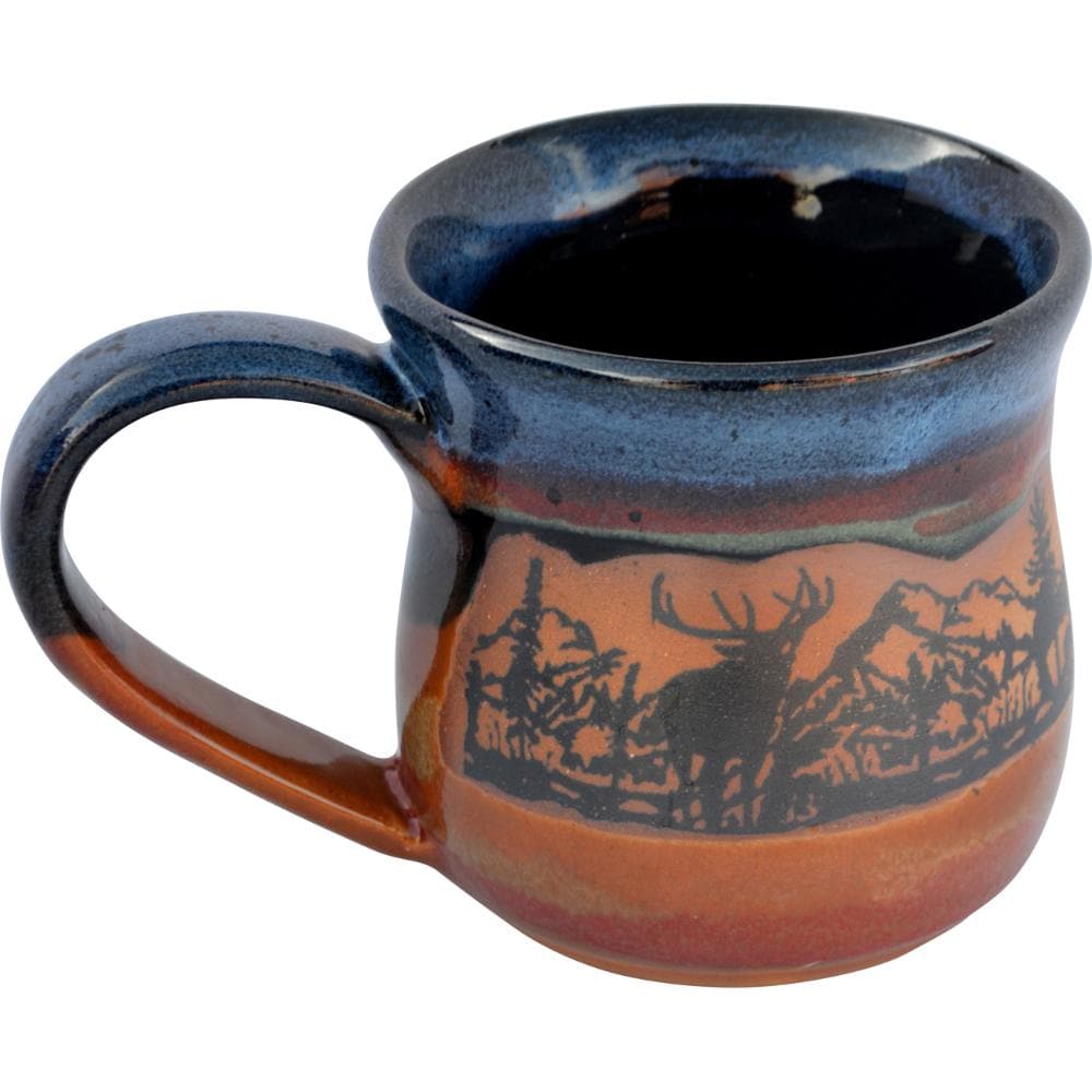 Elk Azul Scape Handmade Pottery Mugs. Made in the USA. Your Western Decor