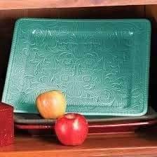 ceramic western embossed square serving plates