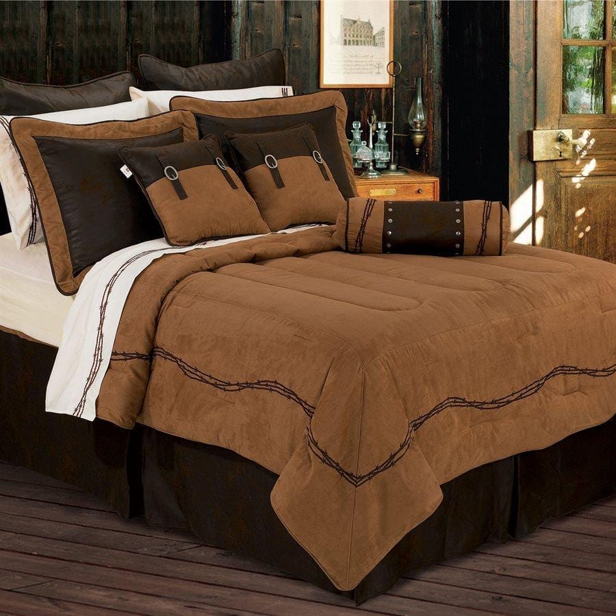 Western comforter and sheets with barbed wire - Your Western Decor