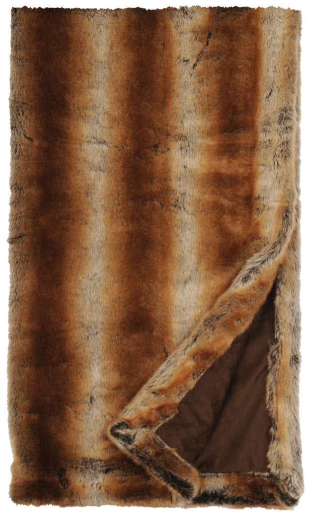 faux chinchilla fur throw blanket crafted in the USA - Your Western Decor