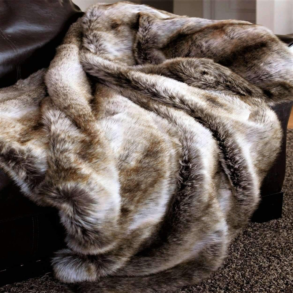 Chinchilla faux fur throw blanket - Your Western Decor & Design