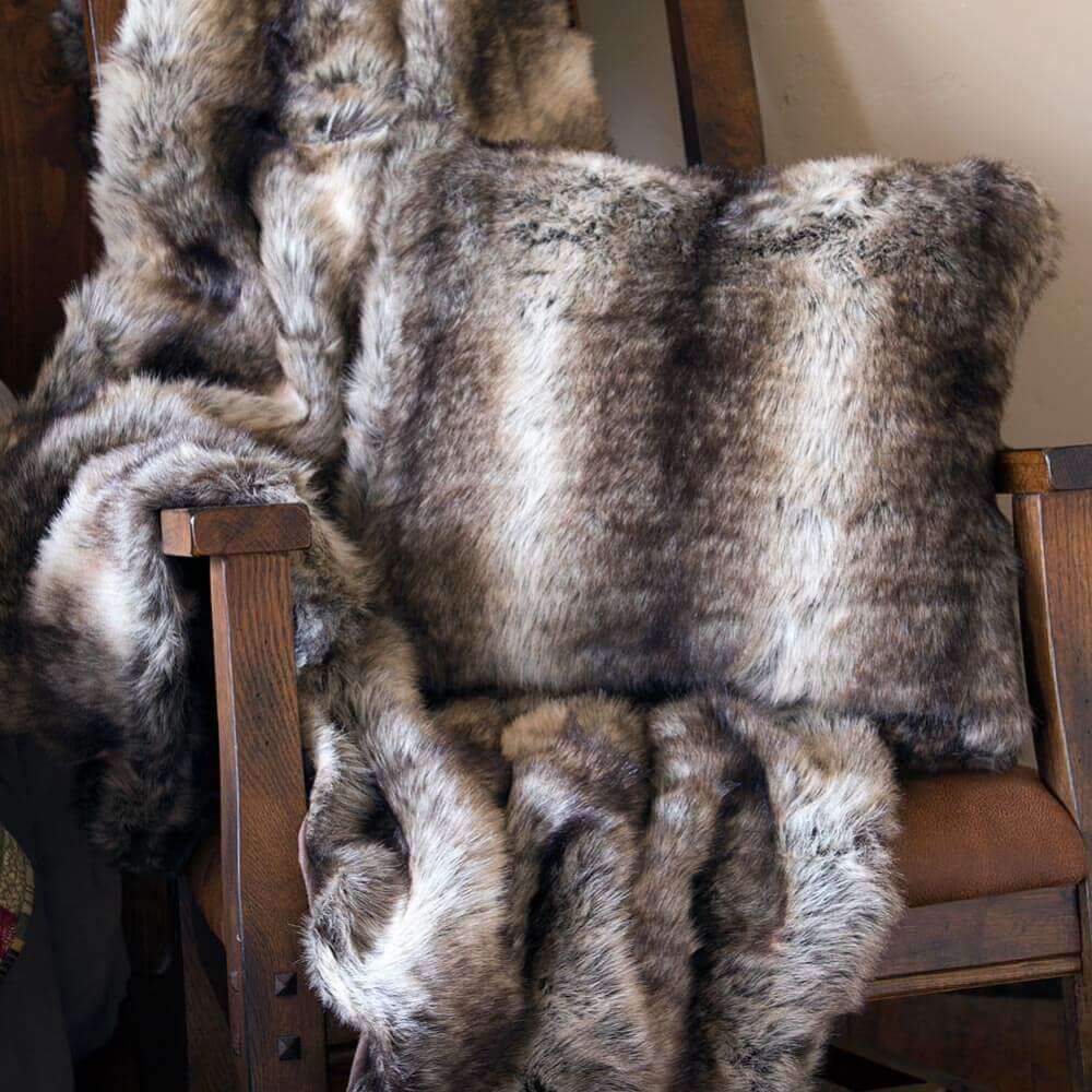 Chinchilla Faux Fur Throw Combo - Your Western Decor, LLC