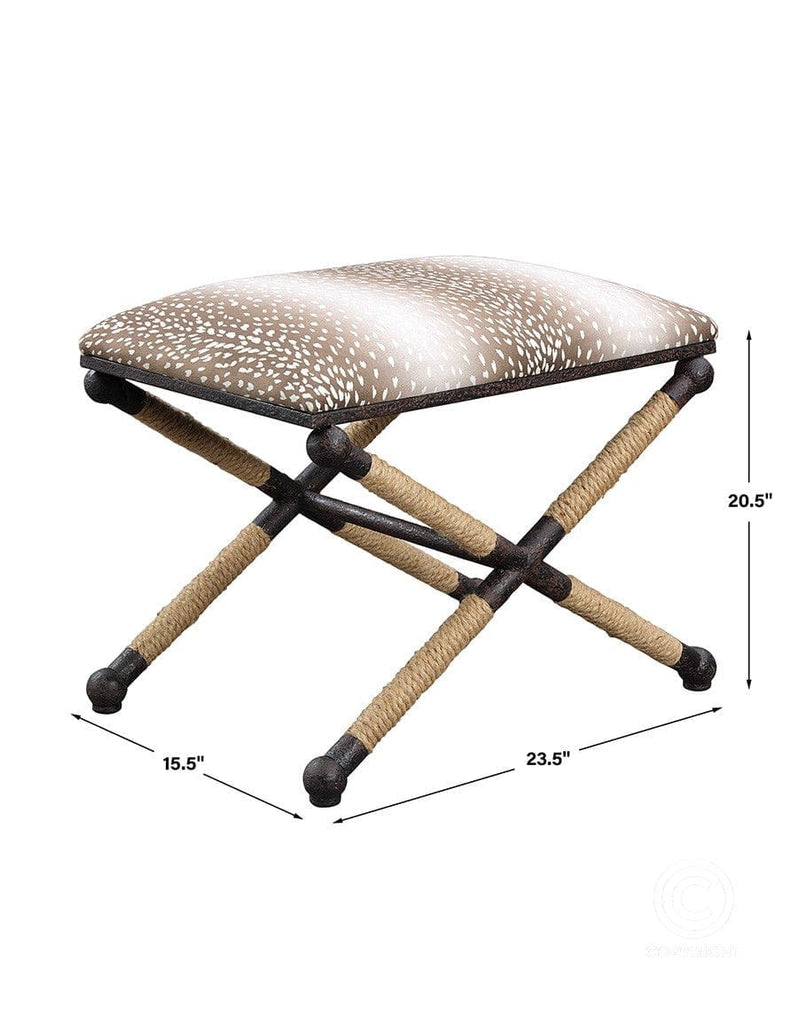 Fawn Print Iron Bench Measurements - Your Western Decor, LLC