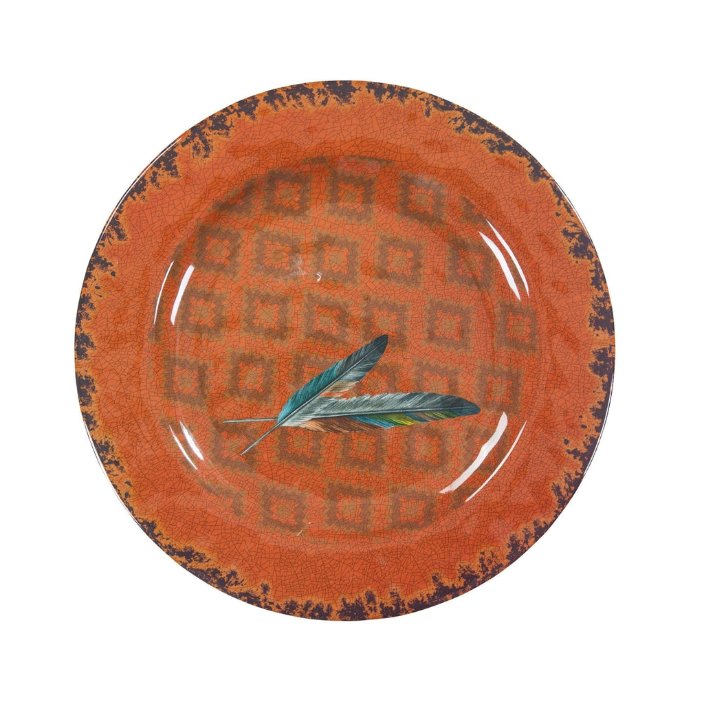 Feather Melamine Dinner Plates set of 4 - Your Western Decor