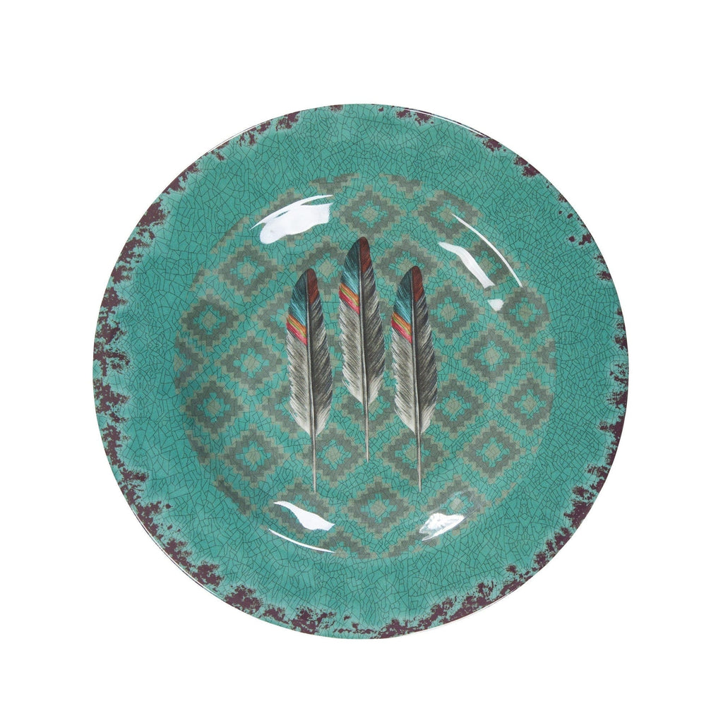 Feather Melamine Salad Plate set of 4 - Your Western Decor