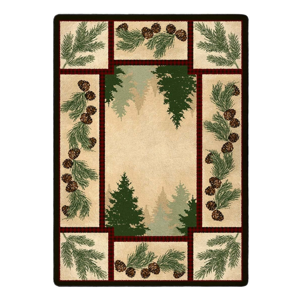 Forest Pine Maize Area Rug 8 x 11 - Made in the USA - Your Western Decor