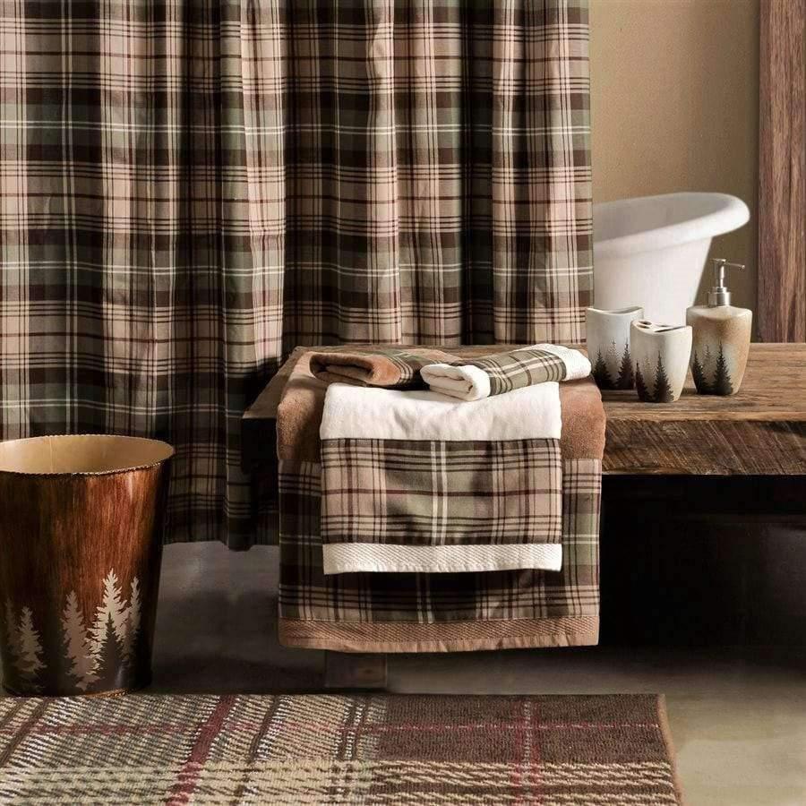 Forest Plaid Bathroom Towel Sets - Your Western Decor, LLC