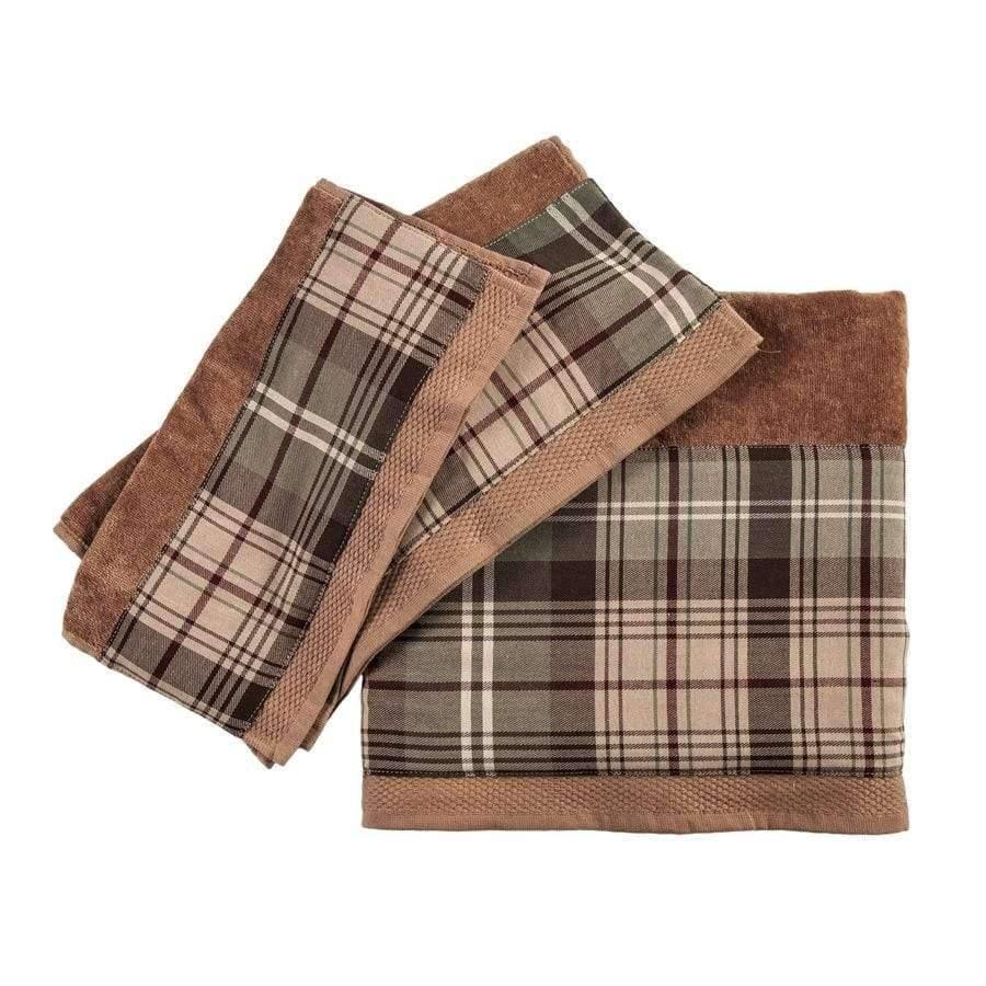 Forest Plaid Bathroom Towel Sets - Your Western Decor, LLC