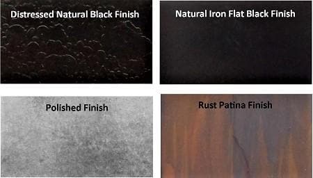 Iron finish options for bar chairs handmade in the USA - Your Western Decor