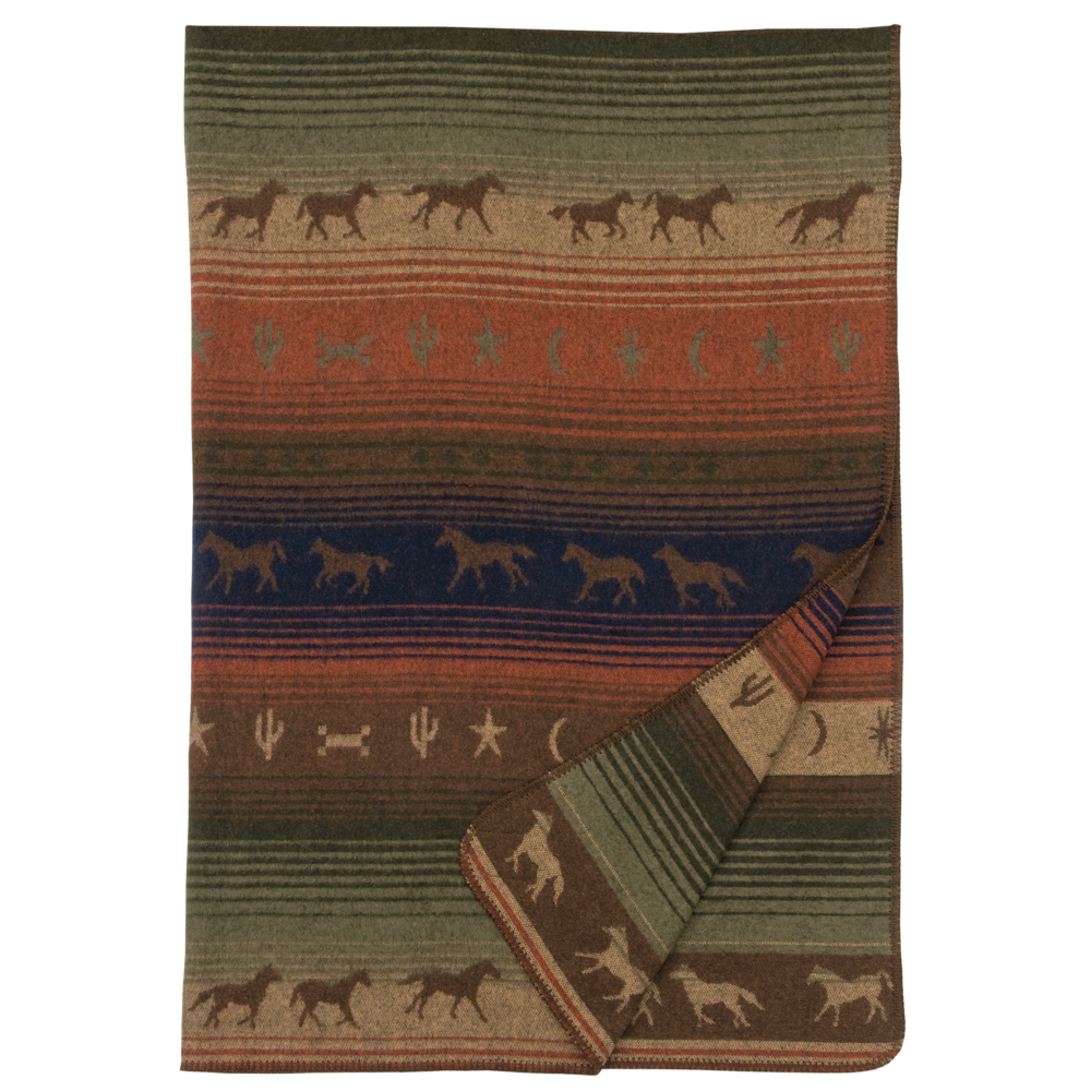 Galloping trails throw blanket - Your Western Decor